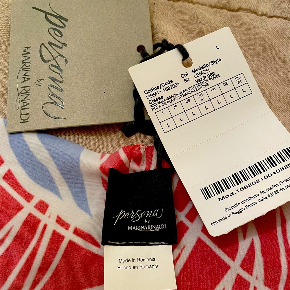 NWT Persona by marina Rinaldi swimsuit cover-up dress in size large.